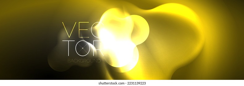 Magic neon glowing lights abstract background wallpaper design, vector illustration