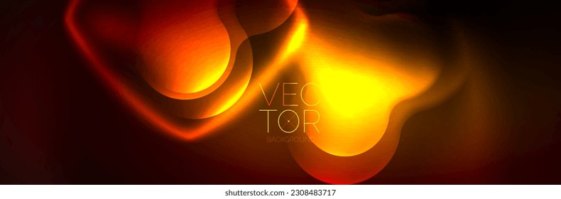 Magische Neonleuchten, abstrakter Hintergrund, Tapete-Design, Vektorgrafik