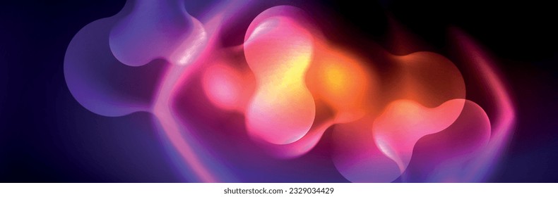 Diseño de fondo de fondo abstracto de luces de neón mágico brillante, ilustración vectorial