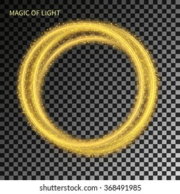 magic neon light circular lines on graphic modern background