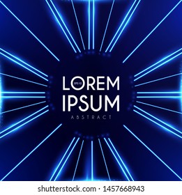 Magic Neon Light Effect. Motion Beam Design. Colorful Futuristic Space.