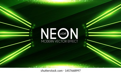 Magic Neon Light Effect. Motion Beam Design. Colorful Futuristic Space.