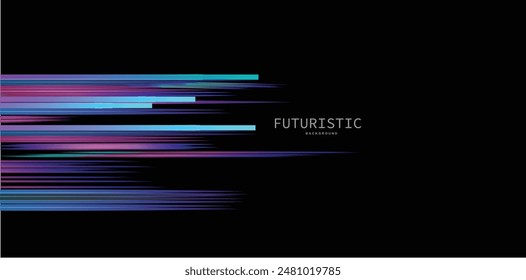 Magic Neon Light Effect. Motion Beam Design. Colorful Futuristic Space.