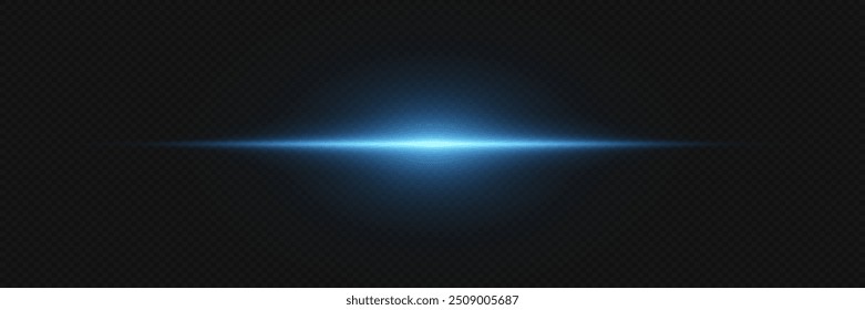 Magic neon lines of light. Blue glare of the beam.