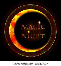 Magic night abstract shiny background