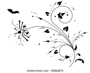 magic night flower with bat