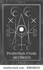magic occult background, illustration in vector format
