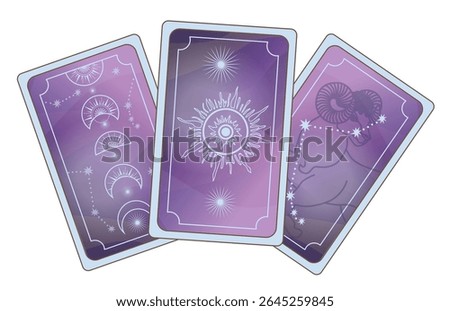 Magic occult cards. Vintage hand drawn mystical tarot cards, magic symbols, magic occult cards vector illustrations. Esoteric, astrological elements for prediction