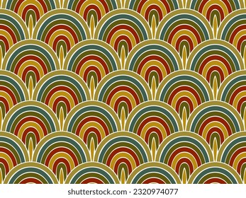 Magic ocean fish squama vector seamless pattern. Playful snakeskin texture. Fabric sea fish scale print. Artistic animal squama background. Japanese stylized motif.