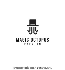 Magic octopus logo vector icon illustration