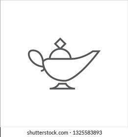 Magic oil lamp icon vector,