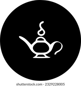 Magic oil lamp icon vector, filled flat sign, solid colorful sign, symbol, vector, art