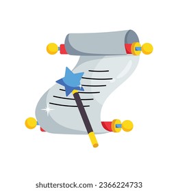 Magic paper vector colorful stickers Icon Design illustration. EPS 10 File