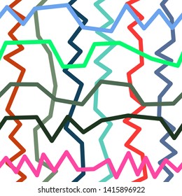 Magic Paths for Secret Decisions. Esoteric Rebus. The Road of Enigma. Texture. Seamless Pattern.  - Vector
