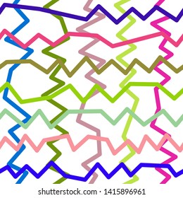 Magic Paths for Secret Decisions. Esoteric Rebus. The Road of Enigma. Texture. Seamless Pattern. - Vector