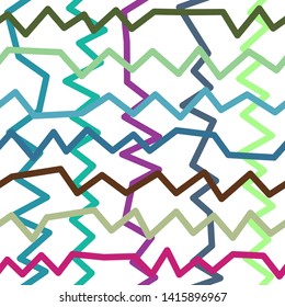 Magic Paths for Secret Decisions. Esoteric Rebus. The Road of Enigma. Texture. Seamless Pattern. - Vector