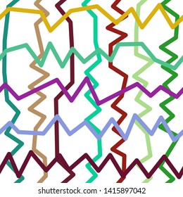 Magic Paths for Secret Decisions. Esoteric Rebus. The Road of Enigma. Texture. Seamless Pattern. - Vector