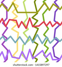 Magic Paths for Secret Decisions. Esoteric Rebus. The Road of Enigma. Texture. Seamless Pattern. VH. - Vector