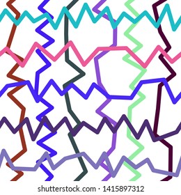 Magic Paths for Secret Decisions. Esoteric Rebus. The Road of Enigma. Texture. Seamless Pattern. - Vector