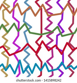 Magic Paths for Secret Decisions. Esoteric Rebus. The Road of Enigma. Texture. Seamless Pattern. VH. - Vector