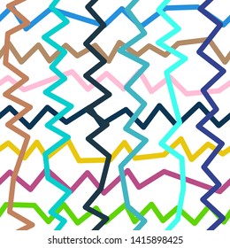 Magic Paths for Secret Decisions. Esoteric Rebus. The Road of Enigma. Texture. Seamless Pattern. HV. - Vector