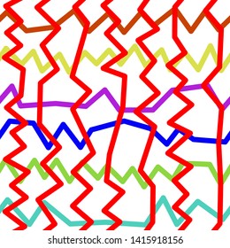 Magic Paths for Secret Decisions. Esoteric Rebus. The Road of Enigma. Texture. Seamless Pattern. HV red. — Vector