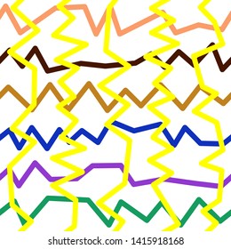 Magic Paths for Secret Decisions. Esoteric Rebus. The Road of Enigma. Texture. Seamless Pattern. HV yellow. — Vector