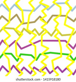 Magic Paths for Secret Decisions. Esoteric Rebus. The Road of Enigma. Texture. Seamless Pattern. HV yellow. — Vector