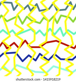 Magic Paths for Secret Decisions. Esoteric Rebus. The Road of Enigma. Texture. Seamless Pattern. HV yellow. — Vector