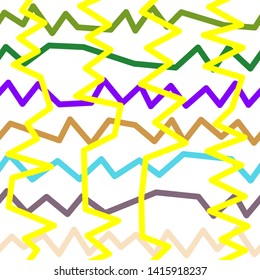 Magic Paths for Secret Decisions. Esoteric Rebus. The Road of Enigma. Texture. Seamless Pattern. HV yellow. — Vector