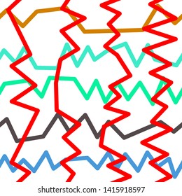 Magic Paths for Secret Decisions. Esoteric Rebus. The Road of Enigma. Texture. Seamless Pattern. HV red. — Vector