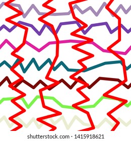 Magic Paths for Secret Decisions. Esoteric Rebus. The Road of Enigma. Texture. Seamless Pattern. HV red. — Vector