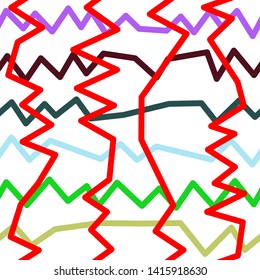 Magic Paths for Secret Decisions. Esoteric Rebus. The Road of Enigma. Texture. Seamless Pattern. HV red. — Vector