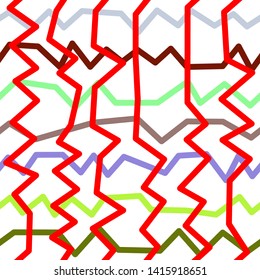 Magic Paths for Secret Decisions. Esoteric Rebus. The Road of Enigma. Texture. Seamless Pattern. HV red. — Vector