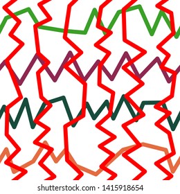Magic Paths for Secret Decisions. Esoteric Rebus. The Road of Enigma. Texture. Seamless Pattern. HV red. — Vector