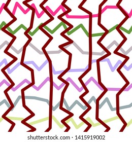 Magic Paths for Secret Decisions. Esoteric Rebus. The Road of Enigma. Texture. Seamless Pattern. HV maroon. — Vector