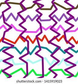 Magic Paths for Secret Decisions. Esoteric Rebus. The Road of Enigma. Texture. Seamless Pattern.  — Vector