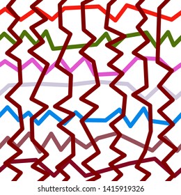 Magic Paths for Secret Decisions. Esoteric Rebus. The Road of Enigma. Texture. Seamless Pattern. — Vector