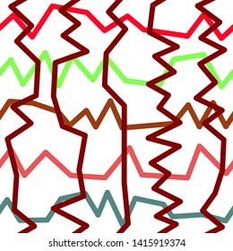 Magic Paths for Secret Decisions. Esoteric Rebus. The Road of Enigma. Texture. Seamless Pattern. — Vector