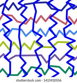 Magic Paths for Secret Decisions. Esoteric Rebus. The Road of Enigma. Texture. Seamless Pattern. HV blue. — Vector