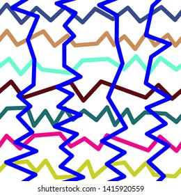 Magic Paths for Secret Decisions. Esoteric Rebus. The Road of Enigma. Texture. Seamless Pattern. HV blue. — Vector