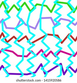 Magic Paths for Secret Decisions. Esoteric Rebus. The Road of Enigma. Texture. Seamless Pattern. HV cyan. — Vector