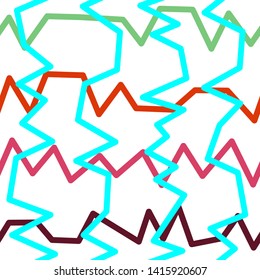 Magic Paths for Secret Decisions. Esoteric Rebus. The Road of Enigma. Texture. Seamless Pattern. HV cyan. — Vector