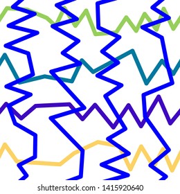 Magic Paths for Secret Decisions. Esoteric Rebus. The Road of Enigma. Texture. Seamless Pattern. HV blue. — Vector