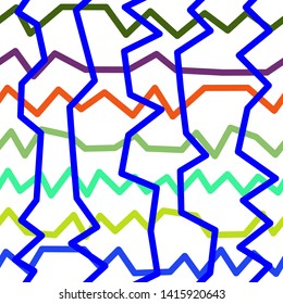 Magic Paths for Secret Decisions. Esoteric Rebus. The Road of Enigma. Texture. Seamless Pattern. HV blue. — Vector