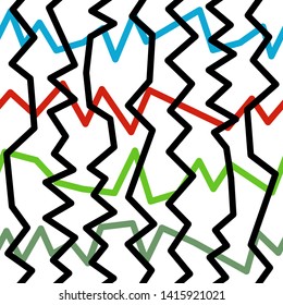 Magic Paths for Secret Decisions. Esoteric Rebus. The Road of Enigma. Texture. Seamless Pattern. HV black. — Vector