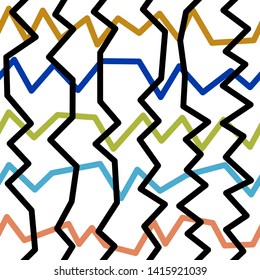 Magic Paths for Secret Decisions. Esoteric Rebus. The Road of Enigma. Texture. Seamless Pattern. HV black. — Vector