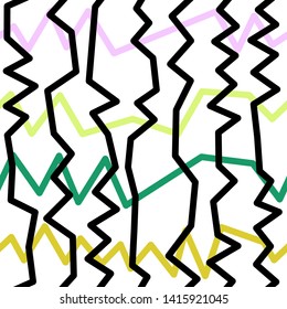 Magic Paths for Secret Decisions. Esoteric Rebus. The Road of Enigma. Texture. Seamless Pattern. HV black. — Vector