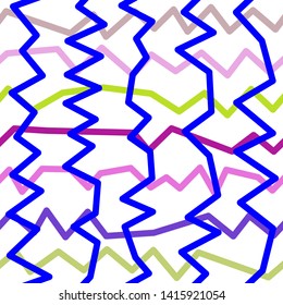 Magic Paths for Secret Decisions. Esoteric Rebus. The Road of Enigma. Texture. Seamless Pattern. HV blue. — Vector