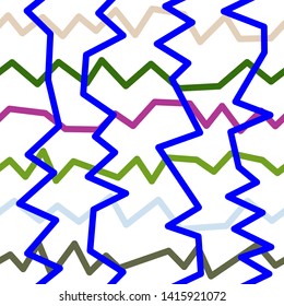 Magic Paths for Secret Decisions. Esoteric Rebus. The Road of Enigma. Texture. Seamless Pattern. HV blue. — Vector